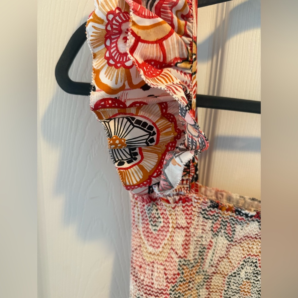 NWT BTB Los Angeles Smocked 100% cotton Flutter Sleeve Maxi Dress Size medium - Picture 3 of 16